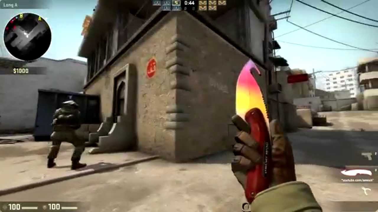 csgo gut knife fade fn showcase youtube