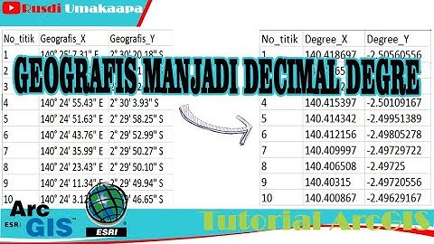 Cara merubah Koordinat Geografis menjadi Decimal Degree