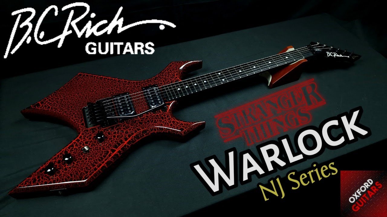 2022 B.C. Rich Stranger Things Eddie Replica & Inspired Warlock Guitar Ltd  Ed Red Krackle