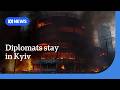 Diplomats stay in Kyiv despite Russian threat of 'systematic strikes' | ABC NEWS