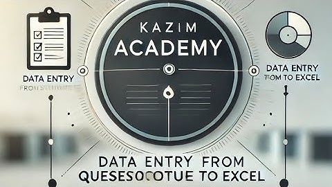 Data entry from questioner to excel form (health project impact survey). part 1.mp4