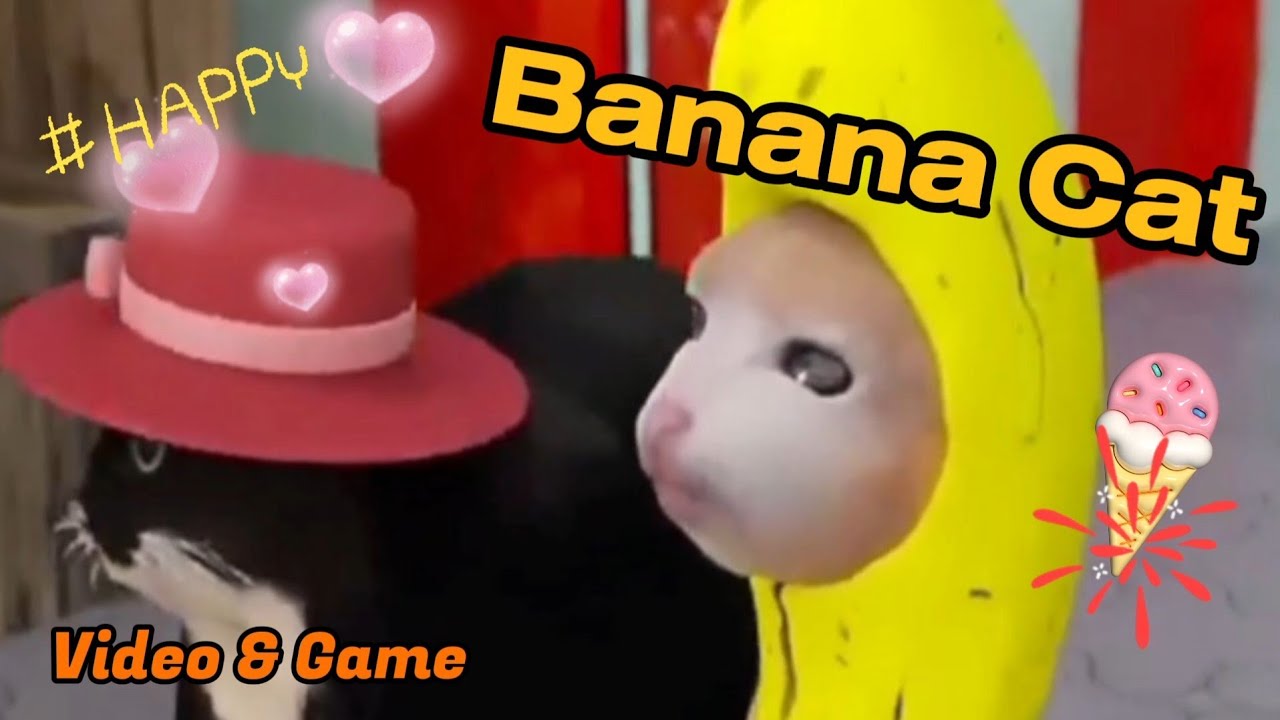 Banana Cat Video & Banana Cat Game🍌💓😆バナナキャット YouTube