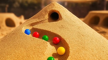 Marble Run Race ASMR 1000 Marbles Rain Gutter VS Mega Volcano ASMR Amakandu