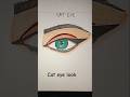 How to draw cat eyes makeu💄#shorts#drawing#art#artist #easydrawing#artwork#fashion#viral#draw#makeup
