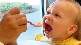 Try Not To Laugh Challenge  Funny Baby Eating Videos Compilation