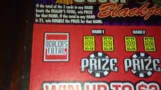 5 x $1 Scoop The Cash Blackjack Texas Lottery Scratch Off Tickets
