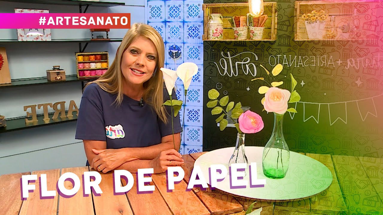 Flor de papel crepom italiano por Léa Tande - thptnganamst.edu.vn