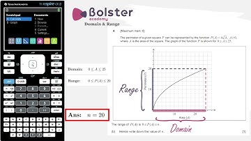 TI Nspire - Domain & Range of a Function