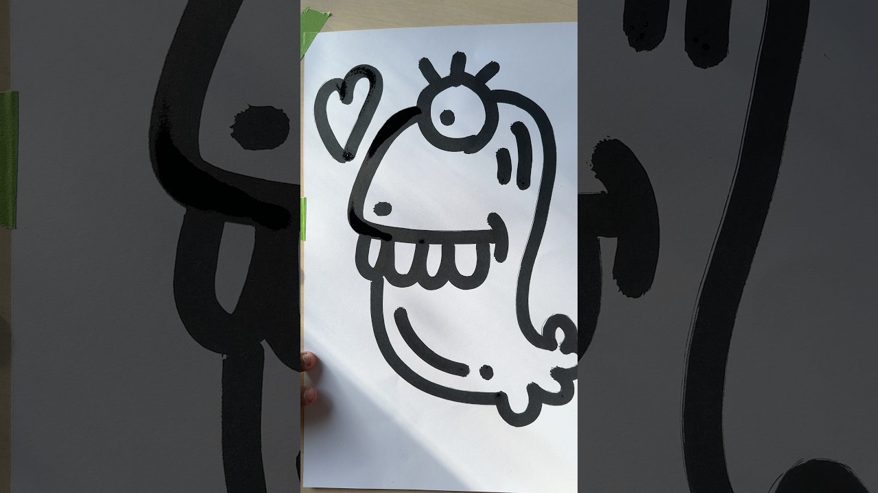 He needs a name👇 asmr doodle #dailydoodle #doodle #asmr