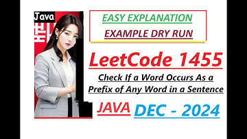 Check If a Word Occurs As a Prefix of Any Word in a Sentence | Leetcode 1455 | Java| Developer Coder