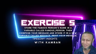 Exercise 5: Write a Quote, name in variable: famous_person. Message in variable:  message. Print it.