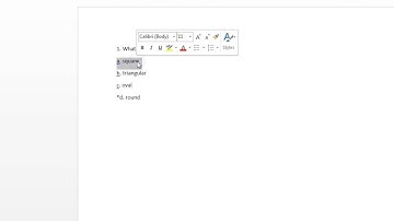 Formatting a document for a Respondus quiz