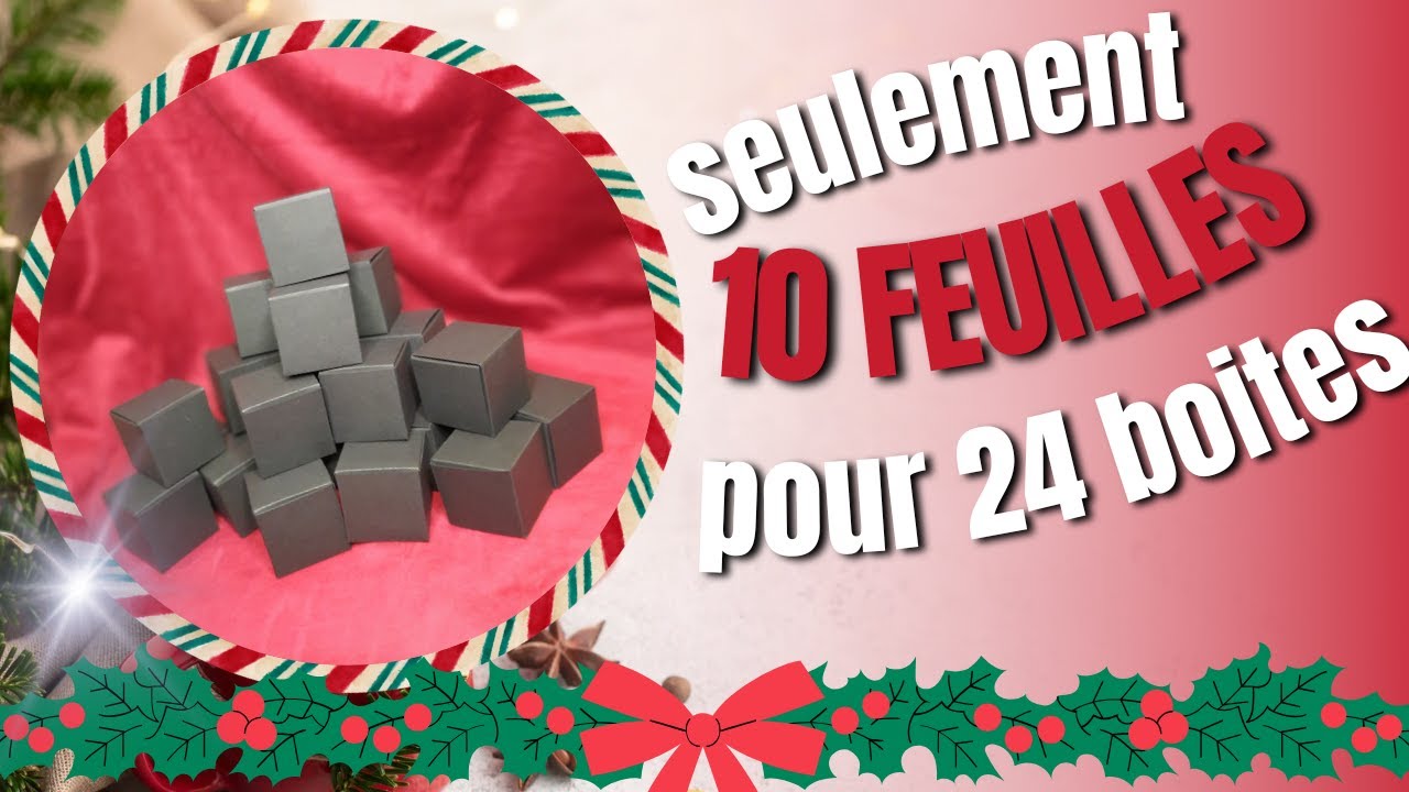 TUTO BOITE CALENDRIER DE L'AVENT FACILE ET ECONOMIQUE | 60 jours avant Noël | Chat Scrap