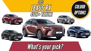 2025 Lexus RX 450h+ Takumi Color Options: Explore All 9 Stunning Shades - Images | AUTOBICS