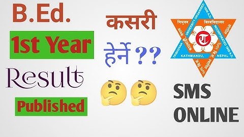 #resultpublished!!😍Bed.1st Year 2080|| Kasari check garne🤔#tu#turesult#B.ed.result