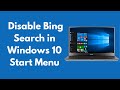 How To Disable Bing Search In Windows 10 Start Menu Quick Simple 