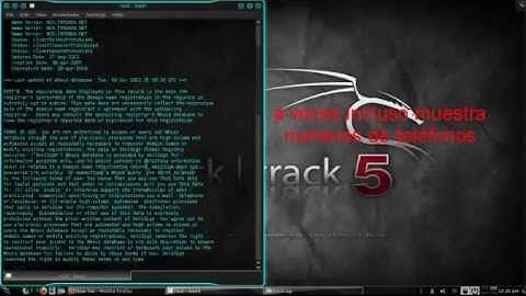 Escanear con Backtrack 5 (Whois, Zenmap, y Whatweb)