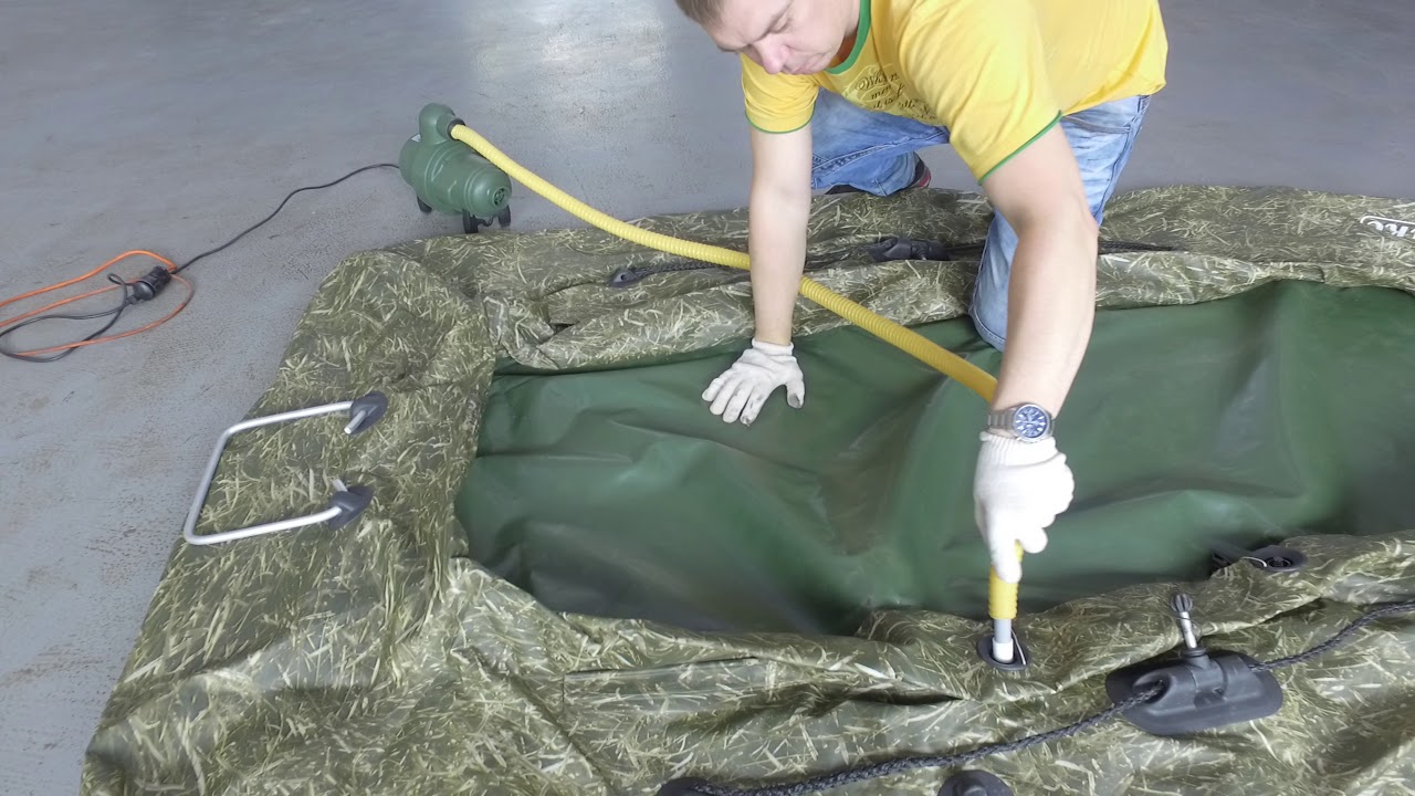 Установка подвесного транца на лодку ПВХ. - YouTube