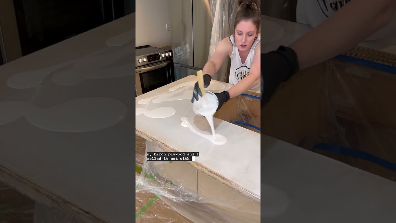 DIY Faux Marble Epoxy Countertops