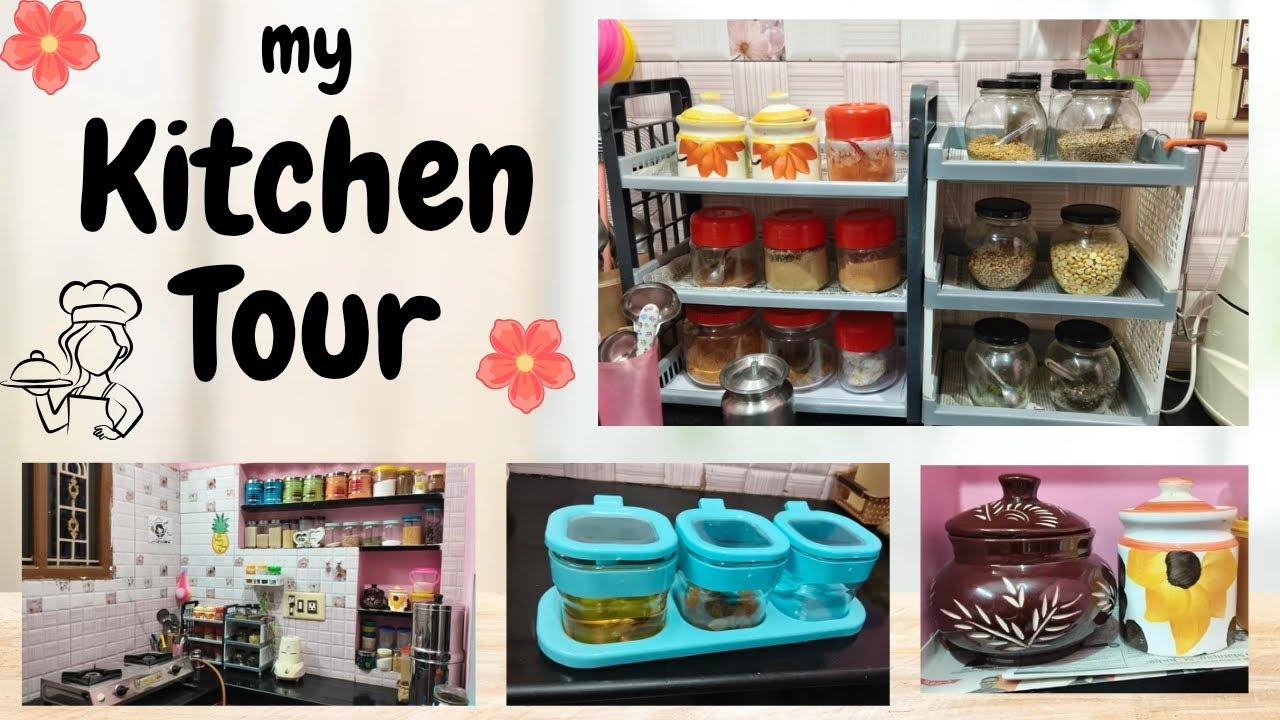 Kitchen Tour 🌿 | Non modular kitchen organization #kitchenorganizations #kitchen #viral #trending 
