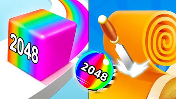 Jelly Run 2048 // Spiral Roll - All Level Gameplay Android,iOS - new gaming video