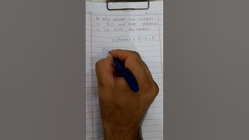 The #ratio between the two numbers is 8:3 and their difference is 20. Find the numbers #maths