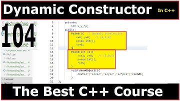 C++ Tutorial | dynamic constructor in c++ | part 104