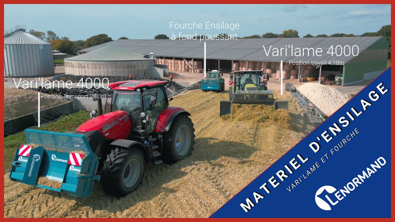 Matériel d'ensilage (Vari'lame 4000/Fourche à fond poussant)