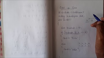 C++ program to find if a number is ODD or EVEN | C++