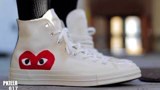 Comme Des Garcons Converse off whire Review AND ON FEET