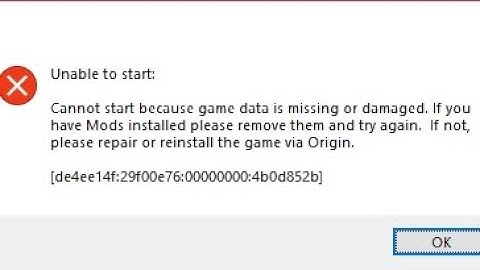 The Sims 4 Cannot Start Because Game Data Is Missing