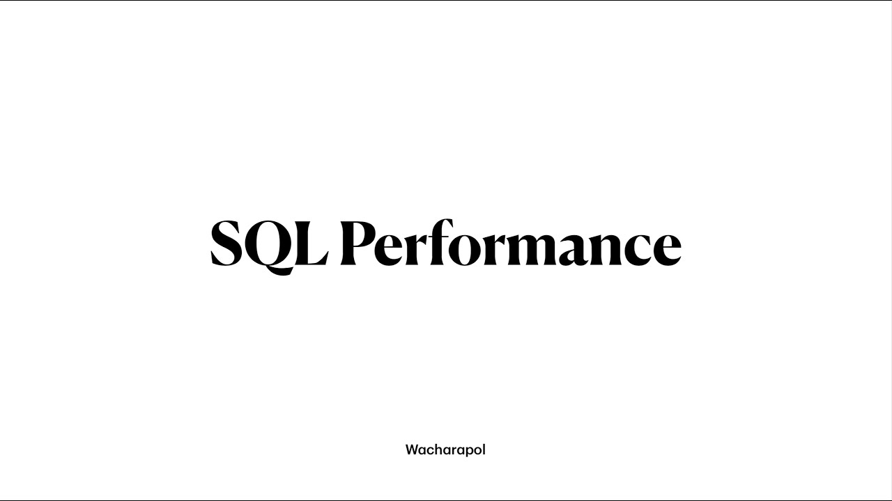 SQLPerformance Training - YouTube