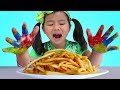 Johny johny yes papa  jannie  wendy pretend play wash your hands nursery rhymes song