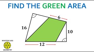 green area | quadrilateral area | triangle | area triangle | geometry | Masterclass Geometry