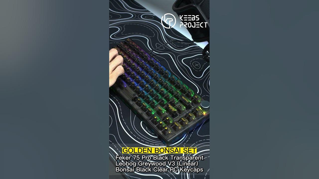 Feker 75 Pro With Leobog Greywood v3 linear/ Ktt Silver Grey Tactiles