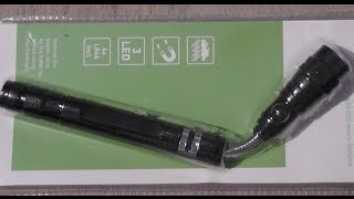 Detailed LED telescopic magnetic flashlight - unbox and testing Information