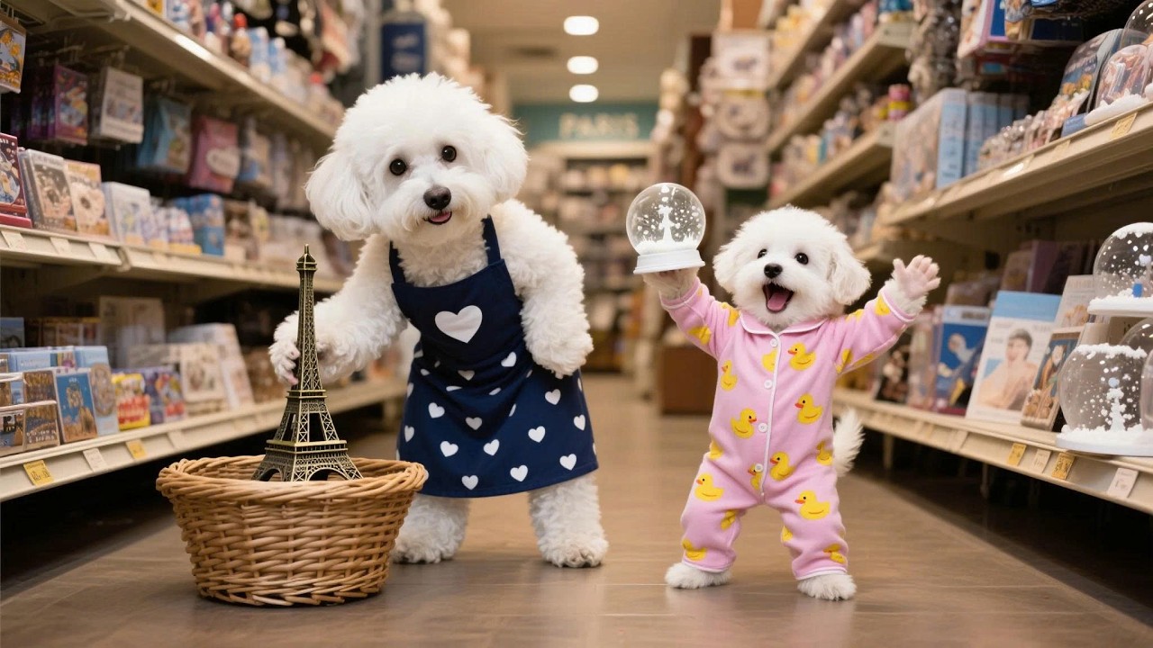 Baby Puppy Goes to Paris 🗼💖  Mom Dog Turns It Into an Unforgettable Adventure