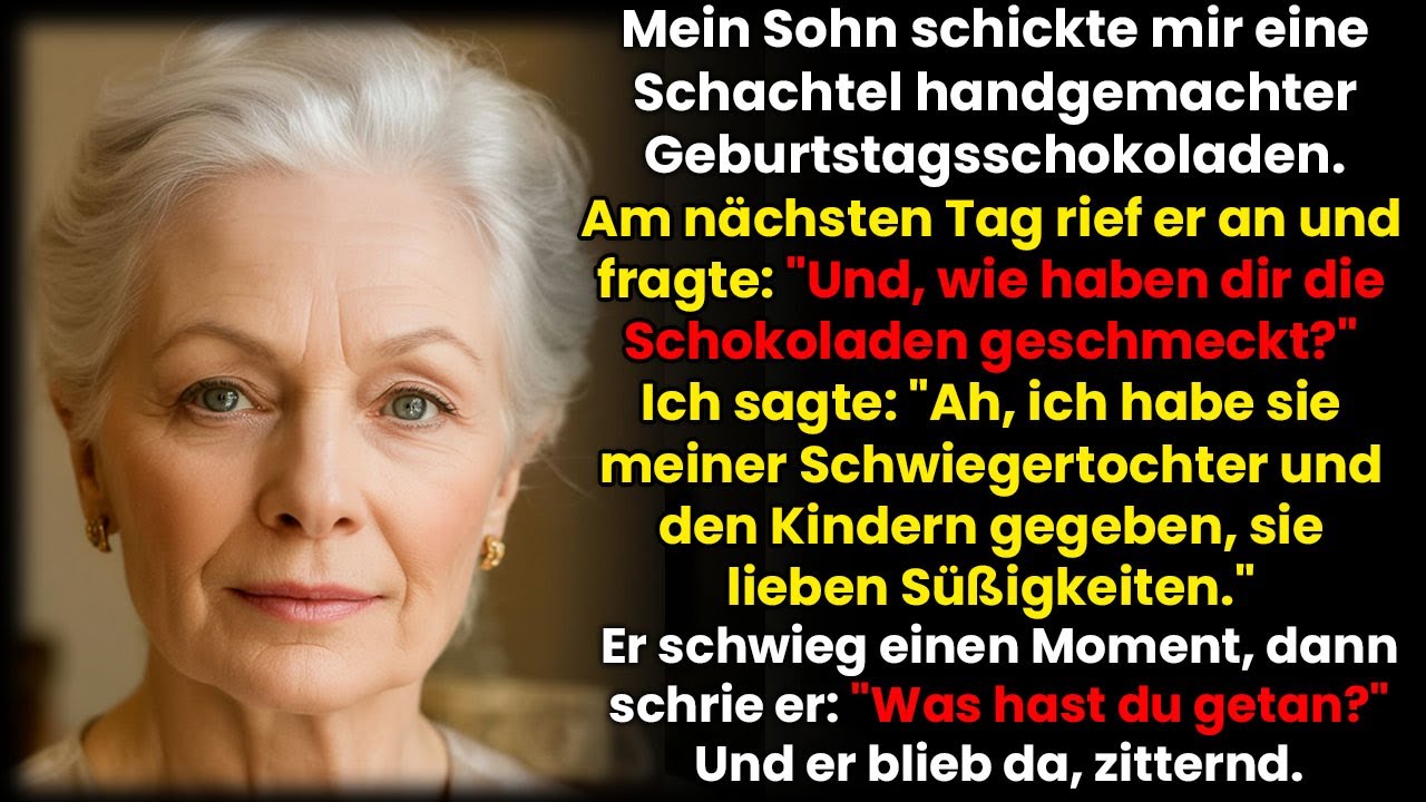 Mein Sohn schickte mir Pralinen zum Geburtstag – ich gab sie meiner Schwiegertochter. Also…
