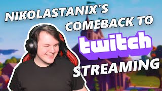 NikolaStanix comeback to Twitch! Clapping Cheeks in Fortnite!