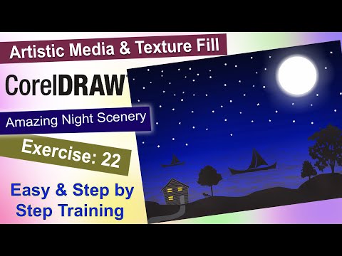 Artistic Media Tool & Texture Fill in Corel Draw Exercise No. 22 | YN Tutor