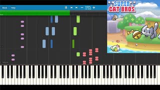 Super Cat Bros. OST - Nugget Canyon 2 (Synthesia Piano Tutorial)