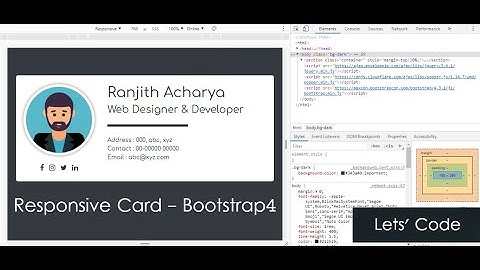 Responsive Card with Bootstrap 4 - Let