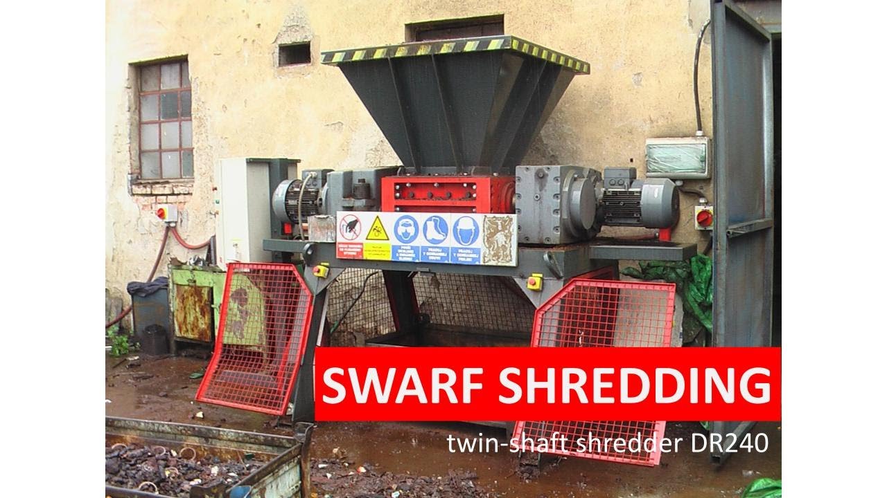 Drvič na oceľové špony |  Dvojrotorový drvič DR240/500 vo funkcii drviča oceľových špôn.