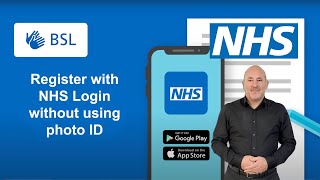 NHS App - NHS Login without using Photo ID (BSL) screenshot 1