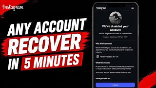 Instagram Disabled Account Recovery | Complete Recovery Guide (Andriod & iphone) 100% working 2026