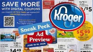 *OMG! NEW SALE* Kroger SNEAK PEEK Ad Preview for 6/10-6/16 | 5x Digital Coupons & MORE