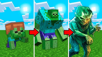 ✔️ Minecraft NOOB vs PRO vs GOD: SECRET ZOMBIE MUTANT EVOLUTION / Animation