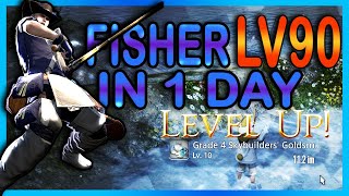 How to level Fisher Quickly in FFXIV: 1-90 in One Day - Easy Method