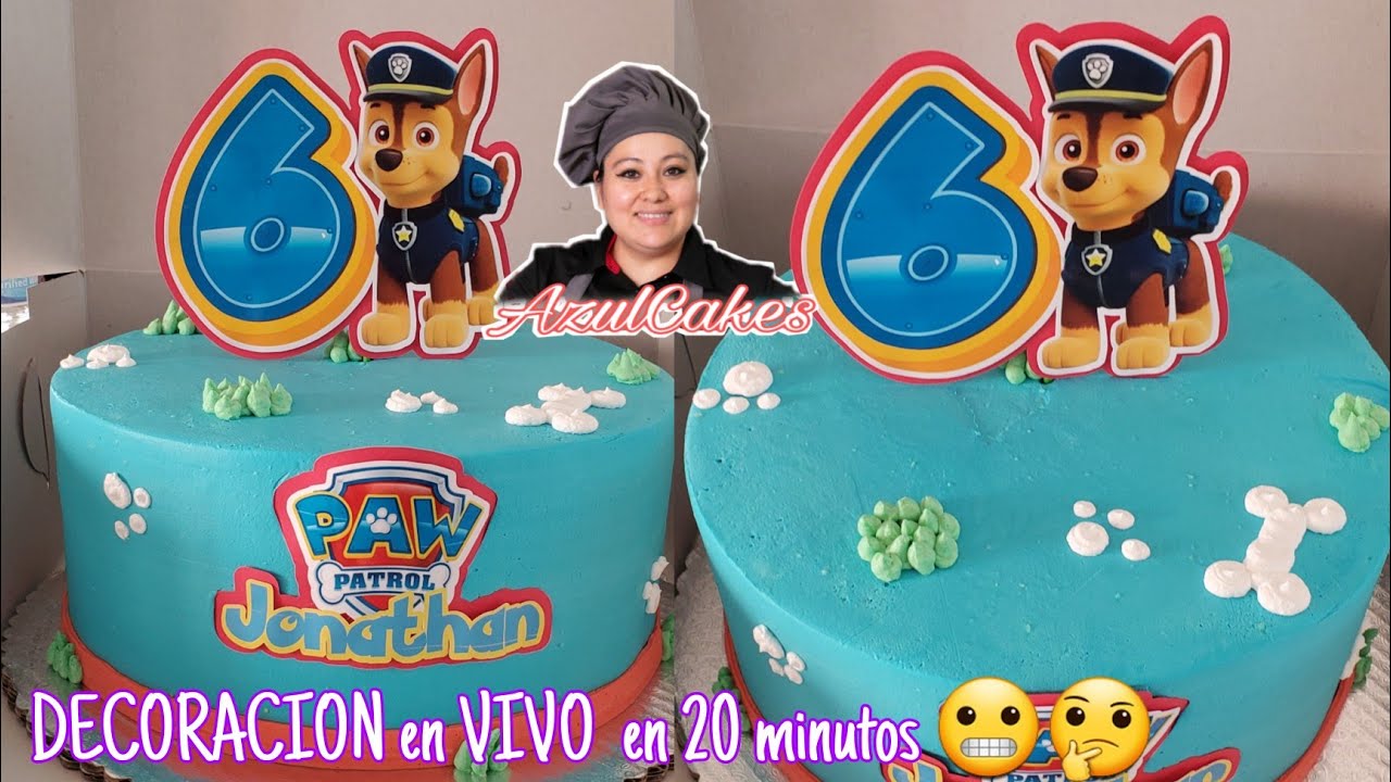 Paw Patrol Pastel De Chase - YouTube