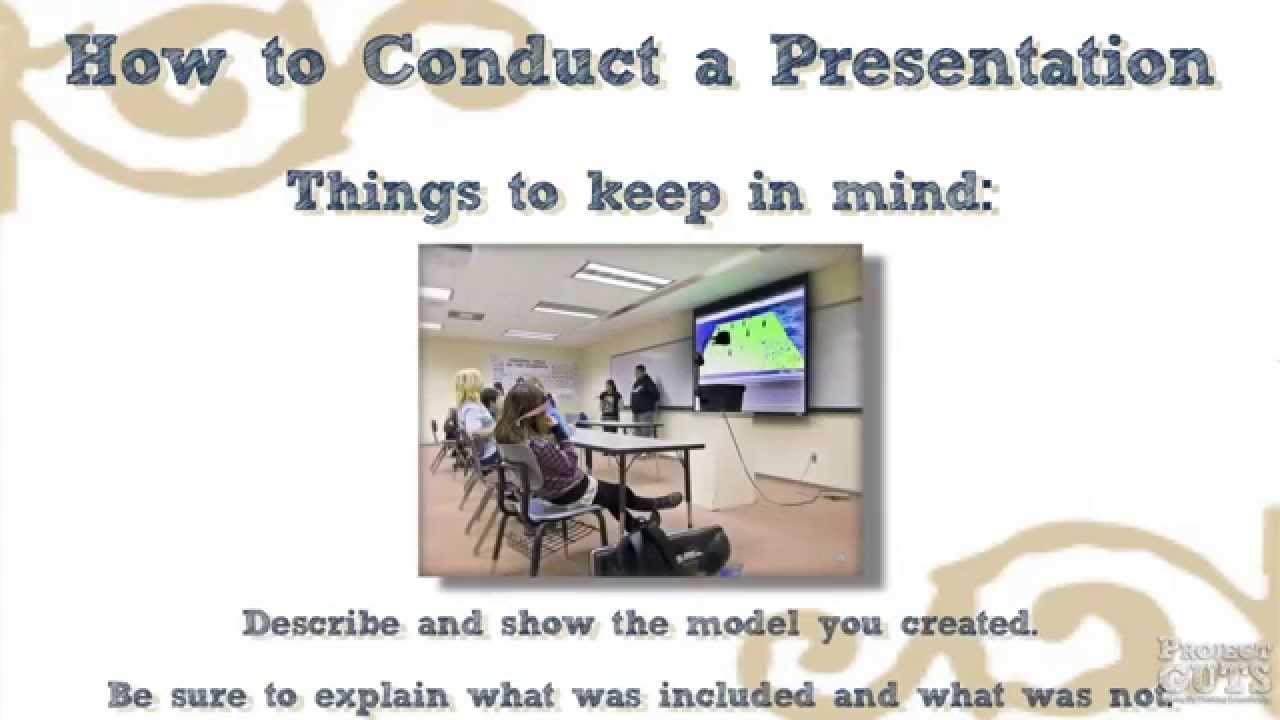 conduct a full presentation using a computer application